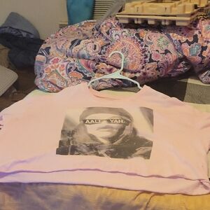 Pink Graphic Crop Top